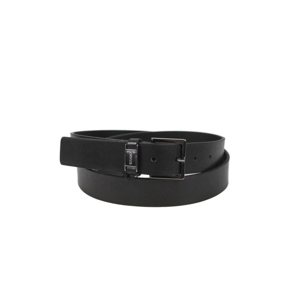 BOSS Mens Leather Frame Buckle Belt Black Size 42